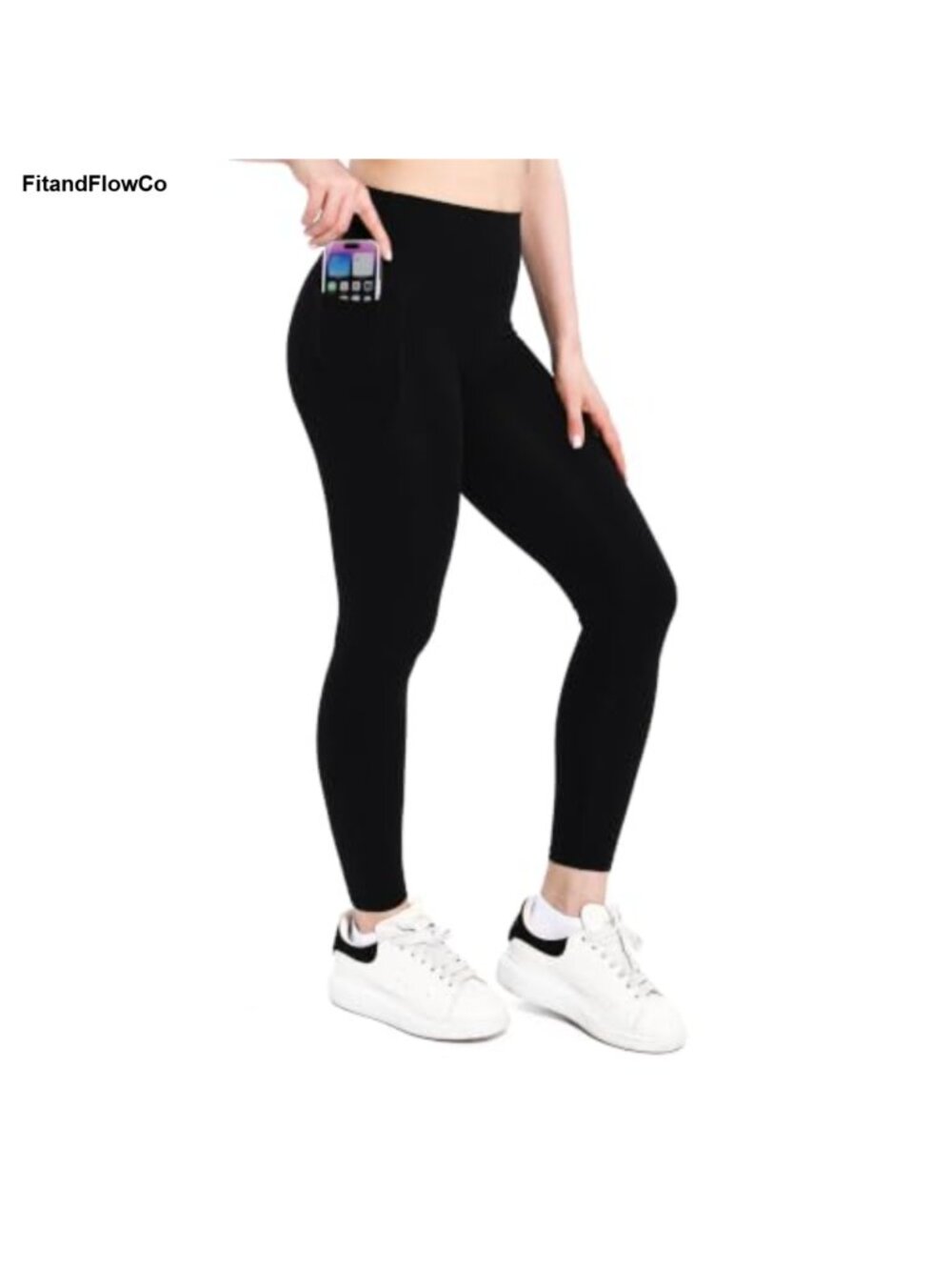 High Waisted Compression Leggings Pockets Tummy Control Yoga Pants